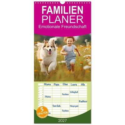 Familienplaner 2027 - Emotionale Freundschaft mit 5 Spalten (Wandkalender, 21 x 45 cm) CALVENDO