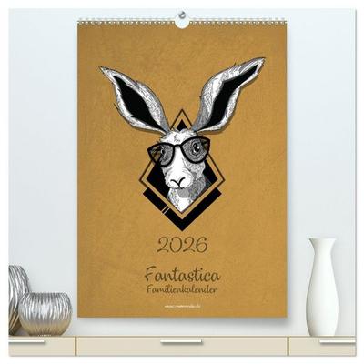 Fantastica Familienkalender miomanda (hochwertiger Premium Wandkalender 2026 DIN A2 hoch), Kunstdruck in Hochglanz