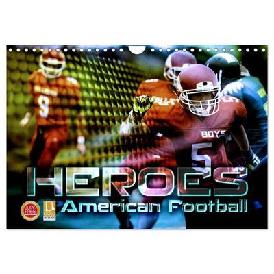 HEROES - American Football (Wandkalender 2027 DIN A4 quer), CALVENDO Monatskalender