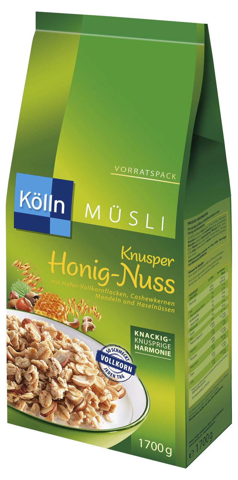 Kölln Knusper Honig-Nuss Müsli 1,7 kg 2937303005