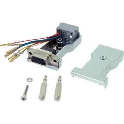 ROLINE 12037529 - Adapter, DB9 Buchse / RJ45 Buchse, Montagesatz