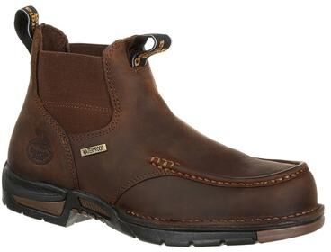 "Georgia Boot Athens 5"" Moc Toe - Mens 10 Brown Boot Medium"
