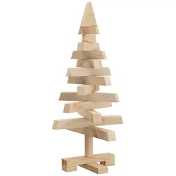 vidaXL Weihnachtsbäume mit Ständer Natur 60 cm Massivholz Kiefer