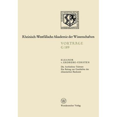 Die Architektur Taiwans, Taschenbuch von Eleanor Erdberg, VS Verlag für Sozialwissenschaften, 978-3-531-07189-3