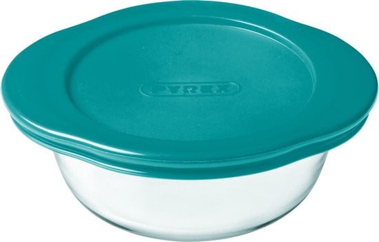 Pyrex PYRG4CRD20 Ronde Bakvorm, Groen, Transparant Glas, 1 stuk