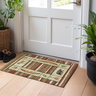 Addison Rugs Premium Washable Super Soft Canoe Moose Bear Cabin Mayfield Rug