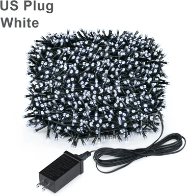 Inspire Curations Waterproof LED Christmas Fairy String Lights white us Plug 10m 100leds no Plug
