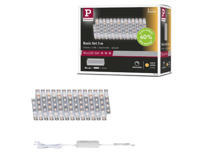 Paulmann MaxLED 500 LED Strip Warmweiß Basisset