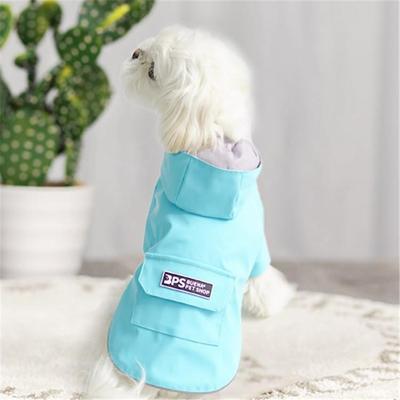 United PawShield Full Coverage Waterproof Dog Raincoat With Hood For Small Dogs lake Blue l