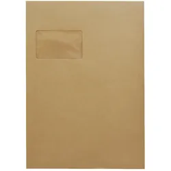 Soennecken Versandtasche 2059 C4 mit Fenster haftklebend natronbraun 25 Stück