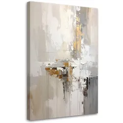 LEINWANDBILD, Beige graue Abstrakt