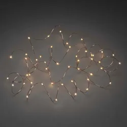 Konstsmide Weihnachtsbeleuchtung  LED Tropfenlichterkette 200er kupferfarben Draht