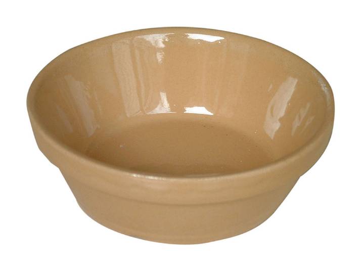 Kegel-Napf aus Keramik flach beige