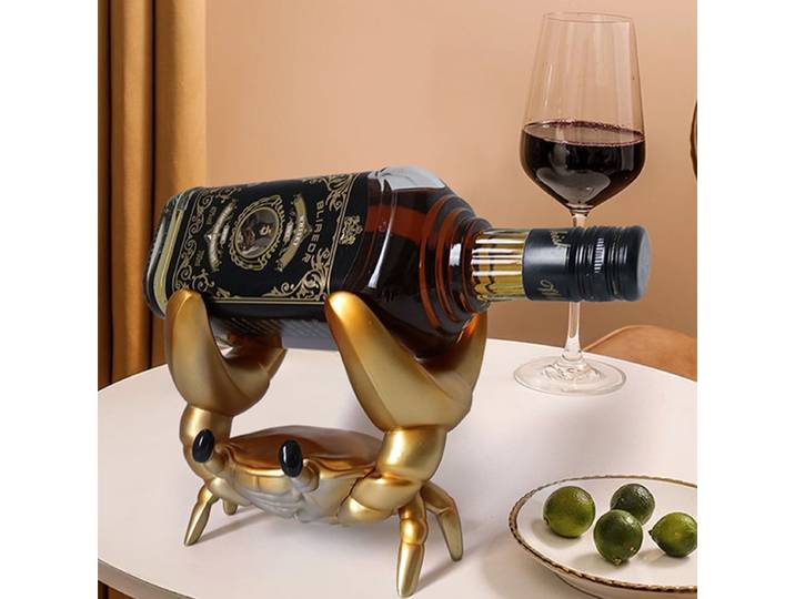 Artisanat créatif de vin rouge de crabe, décoration de porche domestique haut de gamme, salon simple, meuble TV, décoration d'armoire à vin, T1