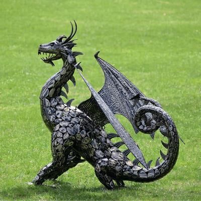 Zaer Ltd Dragon Statue with Open Wings
