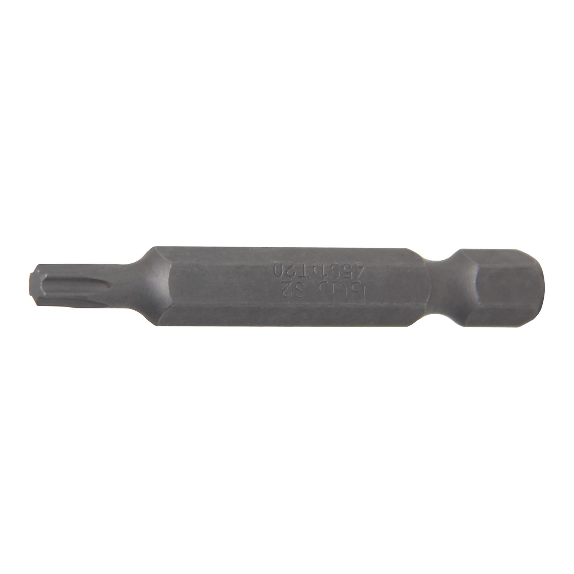 BGS Bit 4591, Länge 50 mm, Antrieb Außensechskant 6,3 mm (1/4"), T-Profil (für TX) T20 ; BGS technic)