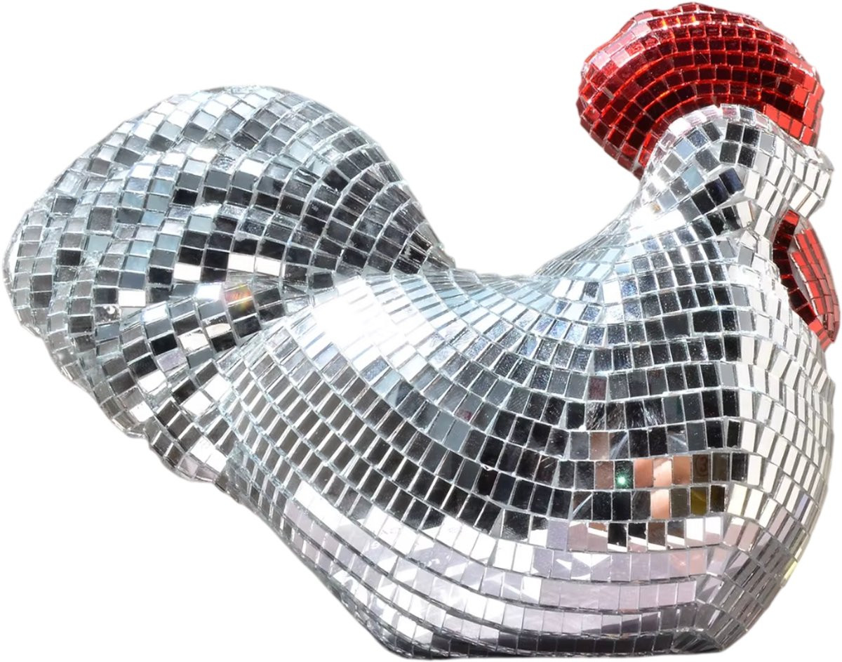 Rimmo Disco Kip Spiegelbol Decoratie voor op tafel