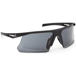 Adidas, Unisex, Sportbrille, SP0119 (Matte Black, Smoke), Grau, Schwarz
