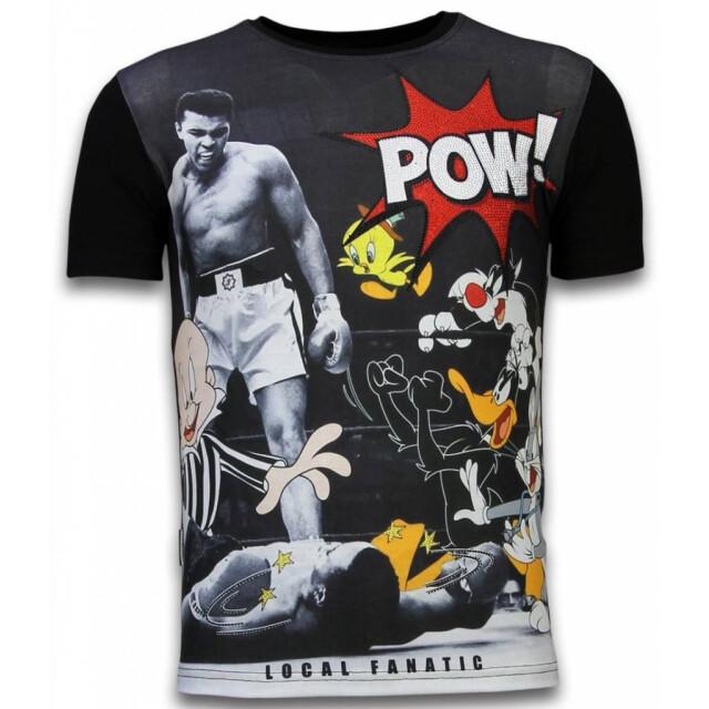 Local Fanatic Ali vs. cartoons digital rhinestone t-shirt