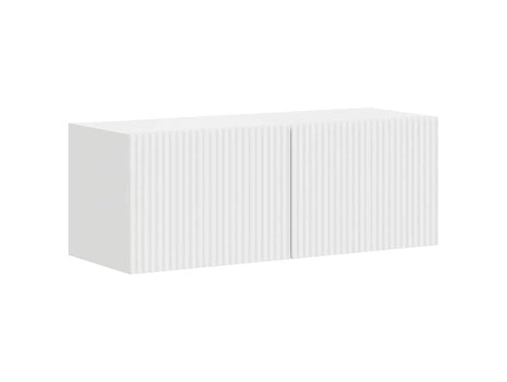 Kaorsrow 2er Set TV Wandschrank Glänzend Weiß 39x31x29,5 cm Kompakte Lowboards zur Wandmontage für Wohnzimmer und Schlafzimmer. Schaffen Ordnung und sparen Bodenfläche.