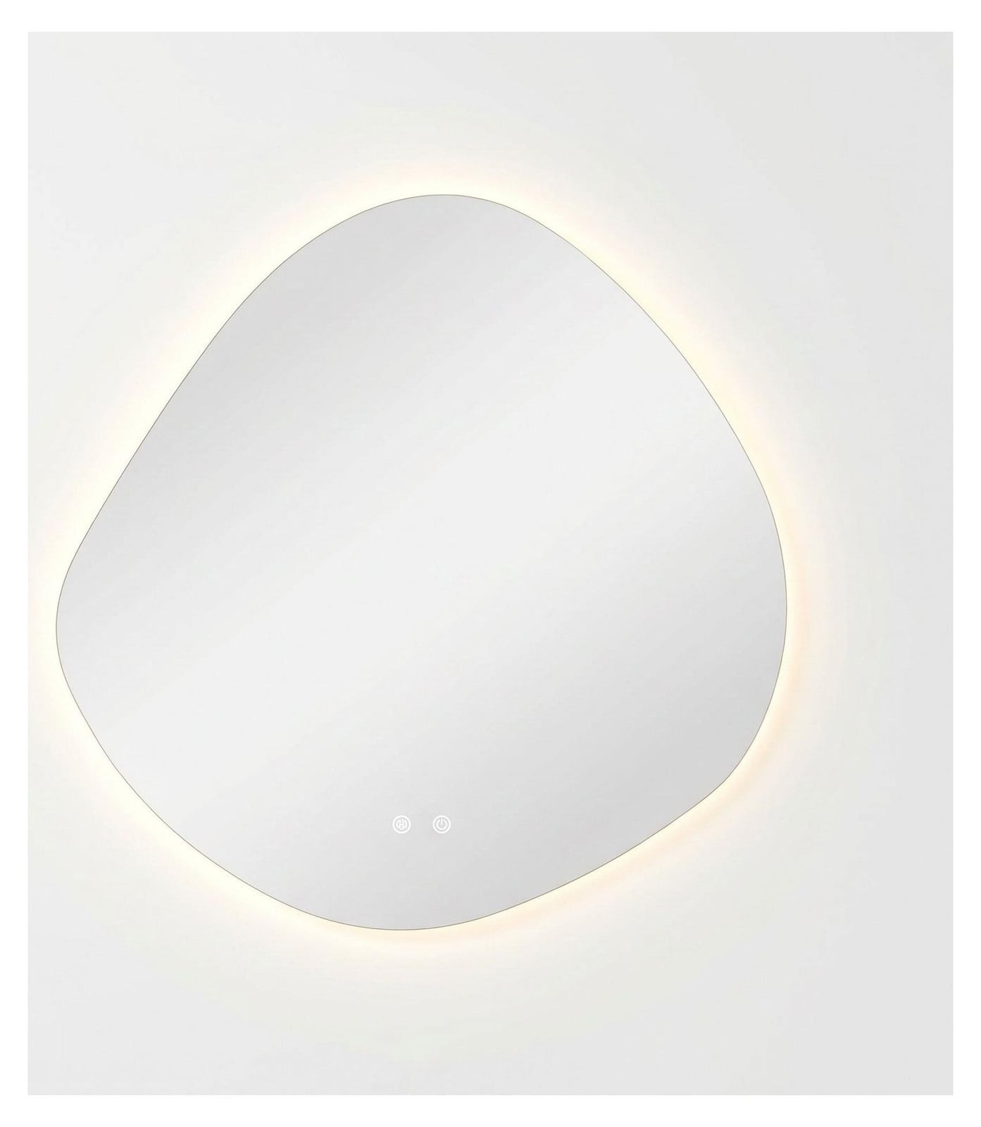 SensaHome Ethan badkamerspiegel met LED-verlichting - Dimbaar - Asymmetrisch - 65 x 65 cm