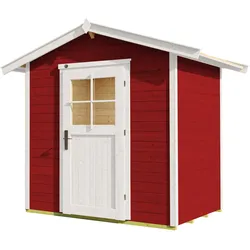 Weka 21 mm Gartenhaus 223- Einzeltür 205 x 154 cm rot - 50 % Rabatt auf Dacheindeckung