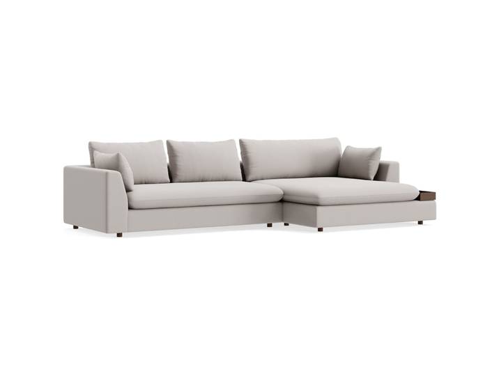 Ecksofa Milou Stoff hellgrau B 334 T 165 cm - Möbel Konfigurator: Traummöbel individuell zusammenstellen