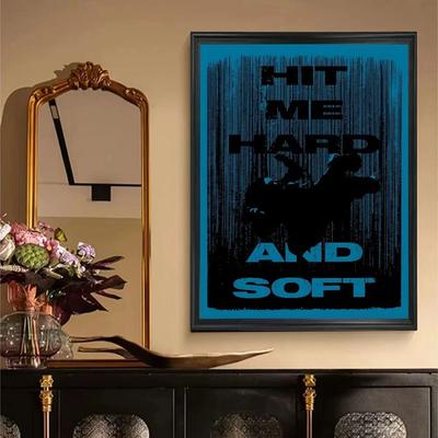 Inspired Living Hit Me Hard And Soft Vintage Music Poster On Kraft Paper For Aesthetic Room Decor 1 20x30cm Unframed