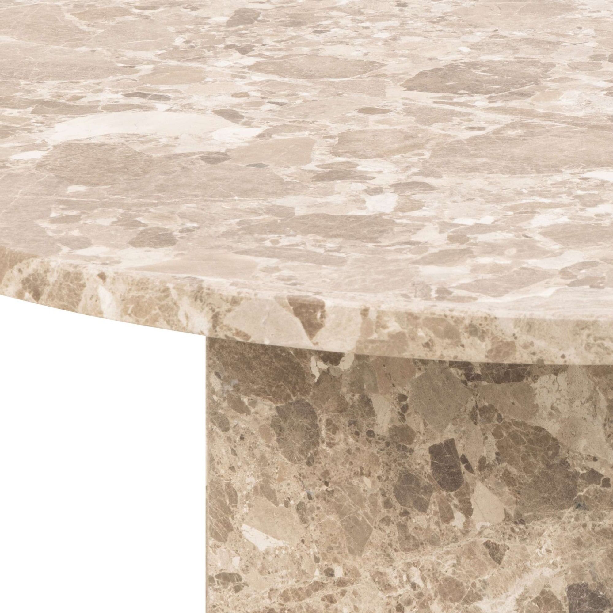 Couchtisch ACTONA GROUP "Naxos", braun (matt latte braun, matt latte braun, matt latte braun), B:80cm H:42cm T:80cm, Tische, Couchtisch, Rund Couchtisch, matt Latte lackiert Marmor, Ø80x42cm matt latte braun, matt latte braun, matt latte braun B/H/T: 80cm