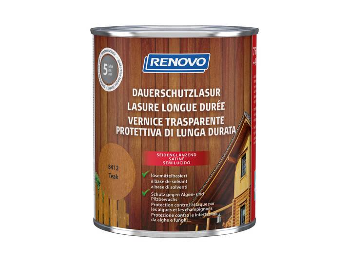 Renovo Dauerschutzlasur Teak 0.75 l Seidenglanz