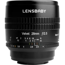 Lensbaby Velvet 28 Canon RF (Canon RF, Vollformat), Objektiv, Schwarz