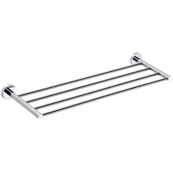 Brillantbad BOMEGA Handtuchablage Messing Chrom poliert 655x55x200 mm für Bad & Küche >> zum Bohren