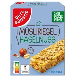 Gut & Günstig 8er-Pack Müsliriegel »Haselnuss« 200 g braun