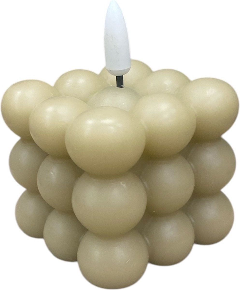 Countryfield Led Kaars Bubble Taupe