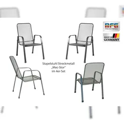 MFG Freizeitmöbel MFG Streckmetall-Stapelstuhl "Mec-Stor", 4-er Set