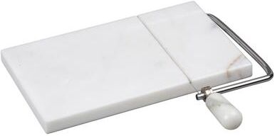 Creative Labs Home Natural Off-White Marble Cheese Slicer with Stainless Steel Wire