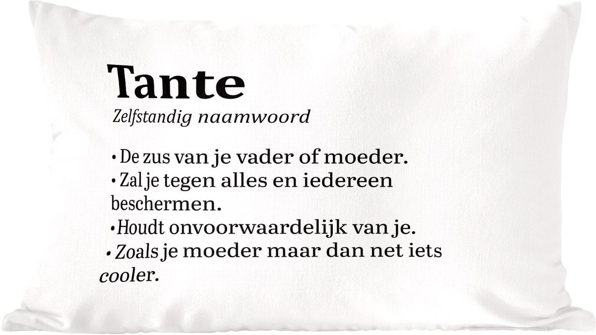 Sierkussen Tante met Quote - 50 x 30 cm