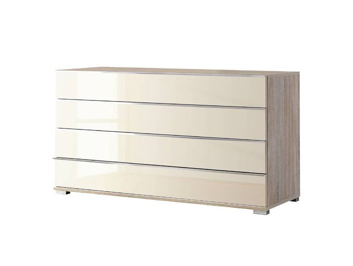 Sideboard Loft 149 x 82 x 42cm Braun/Beige/Glas Magnolie/Trüffeleiche Dekor