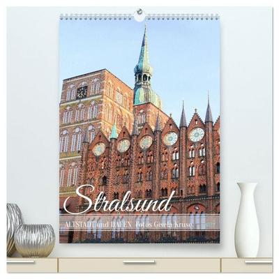 Stralsund - Altstadt und Hafen (hochwertiger Premium Wandkalender 2027 DIN A2 hoch), Kunstdruck in Hochglanz