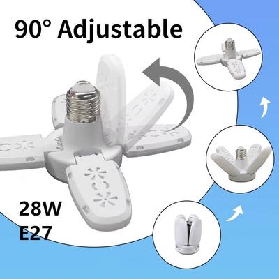 Inspired Finds Foldable E27 Fan Shape 28W LED Bulb For Home And Garage Lighting Foldable E27 Fan Shape 28W LED Bulb For Home And Garage Lighting
