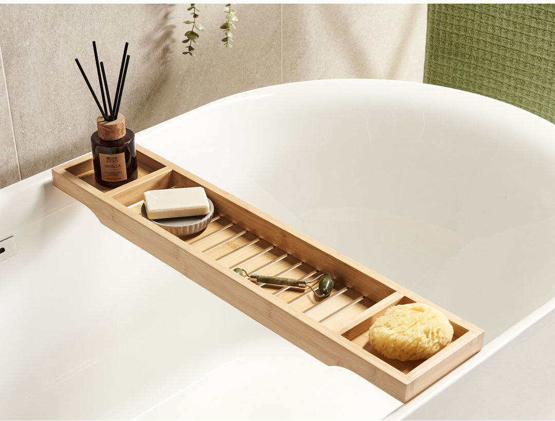Natur Pur CAUCA Bamboo Bath Caddy Natural 5cm H X 70cm W X 15cm D