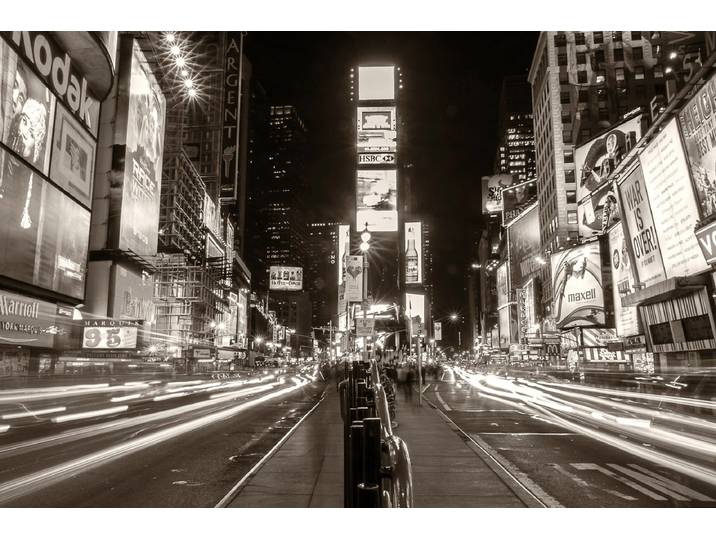 Fototapete PAPERMOON Time Square , bunt, B:5m L:2,8m, Vlies, Tapeten, Fototapete