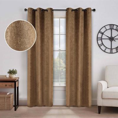 Superior Senna Room Darkening Textured Window Curtain Panels, Set of 2 - Machine Washable Window Coverings