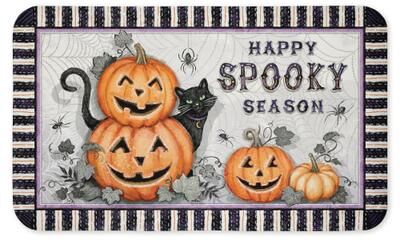 "Stupell Spooky Season Jack-o-Lanterns Printed Anti-Fatigue Floor Mat, design by Chad Barrett, 30""x18"""