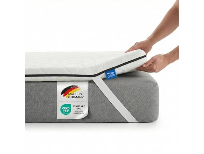MSS e.K. Kaltschaum Matratzentopper 90 x 210 cm HR KALTSCHAUM optimale Körperanpassung Mattress Topper 90x210 Designed und produziert in Deutschlacand Oeko-TEX Zertifiziert