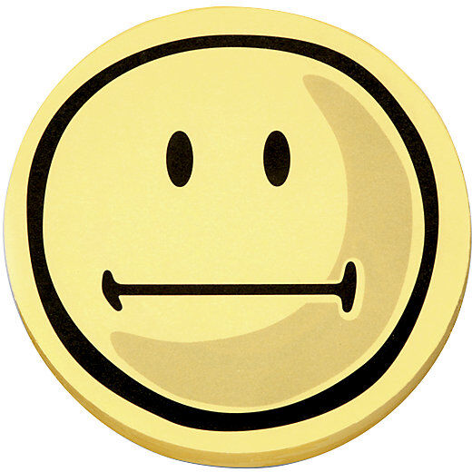 Kommunikationskarten, Smiley neutral, VE 500 Stk, Ø 100 mm magnetoplan