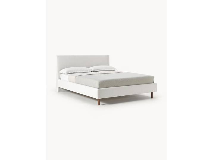 Lit matelassé avec pieds en bois Giulia
