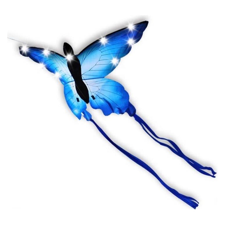 Bdt Drachen, Einleiner, Kite *LED-Butterfly* inkl. 30m Leine, 75x140cm +1,5m Bnder (67076877)