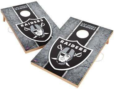 Skip's Garage Vintage Las Vegas Raiders NFL 2x4 Tailgate Cornhole Boards