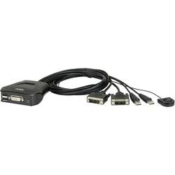 ATEN CS22D-AT 2 Port KVM-Umschalter DVI USB 1920 x 1200 Pixel